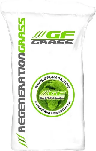 GF Rasensamen Regeneration Grass 20 kg – Ideale Nachsaat für Ihren Rasen - Die GF Rasensamen Regeneration Grass 20 kg Mischung sorgt für eine schnelle und dichte Rasenfläche. Ideal zur Ausbesserung von unebenen Flächen, strapazierfähig und passt sich gut an bestehende Rasenflächen an.