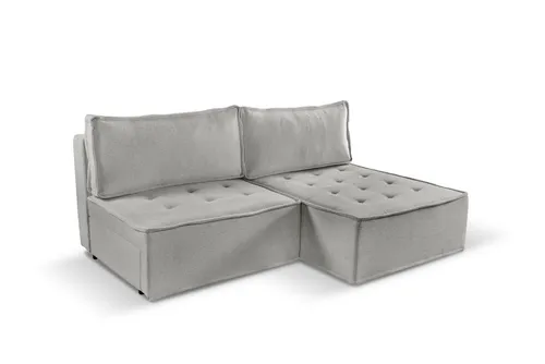 Bohoo Mini Ecksofa mit Schlaffunktion Dunkelbeige Rechts