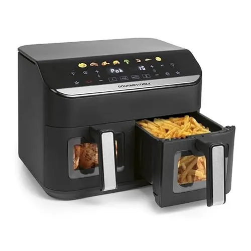 GOURMETmaxx 2-Kammer-Heißluftfritteuse 9L