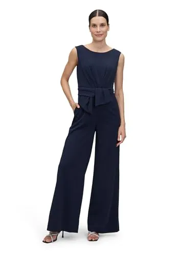 Vera Mont Damen Jumpsuit mit weitem Bein Night Sky, 34 in blau von Vera Mont