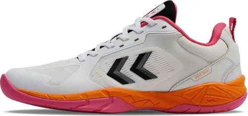 Hummel Speed Court - Weiss - Indoorschuhe, vielseitiger Sportschuh mit atmungsaktivem Obermaterial und flexibler Sohle für optimalen Komfort und Stabilität bei sportlichen Aktivitäten.