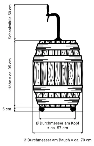 BARRIQUE Mobile Bierzapfanlage Komplett Set - Komplett Set für die mobile Bierzapfanlage mit hochwertigem rostfreiem Stahl. Ideal für Partys und Veranstaltungen, sorgt für perfekten Biergenuss mit einer Leistung von 0,18 kW.