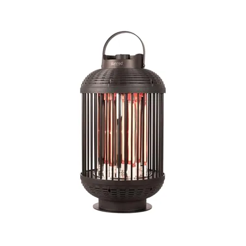 SUNRED® Tischheizstrahler Indox Dark Table Black 1200 W in schwarz von SUNRED