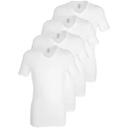 GÖTZBURG Unterhemd GÖTZBURG Herren T-Shirt weiß uni 4er Pack (4-St) weiß 5