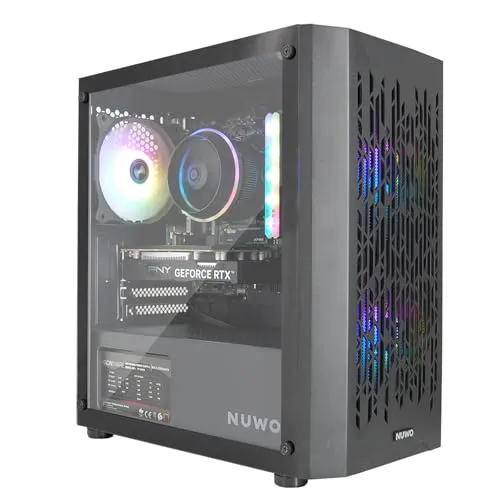 EXTREMEBIT Gaming PC Gaming Computer zusammengebaut, Prozessor Core i5-12400F, Grafikkarte RTX 5060 8 GB GDDR7, 32 GB RAM, 1 TB SSD, Win 11 Pro - Schwarz