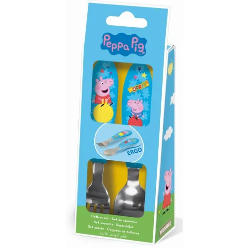 Peppa Wutz Hooray Metall-Ergo-Besteckset, 2-teilig