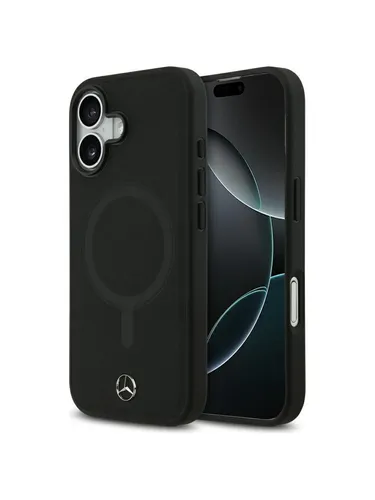 Mercedes Plain Smooth Leather MagSafe iPhone 17 Handyhülle