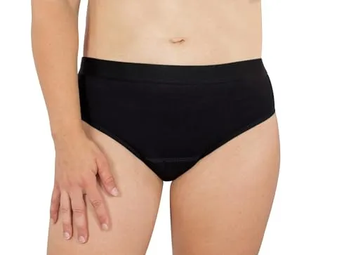 Hydas Inkontinenzslip aus Baumwolle mit integrierter Saugeinlage - Inkontinenzslip aus hautfreundlicher Baumwolle mit innovativer 5-Lagen-Saugeinlage für zuverlässigen Schutz bei Blasenschwäche, während der Periode oder im Wochenbett – waschbar und umweltfreundlich.