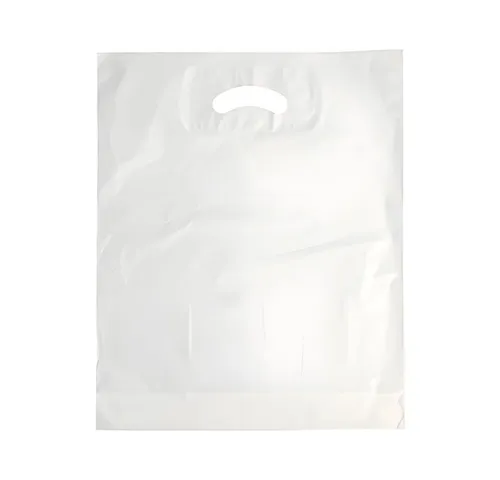 PAPSTAR Tragetasche mit Griffloch, 44 cm x 36 cm, 400 Stück - Praktische HDPE Tragetaschen in Weiß, ideal für den täglichen Einsatz. Robuste Qualität und umweltfreundlich, perfekt für Geschäfte und Veranstaltungen.