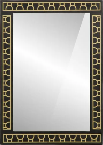 vidaXL Badspiegel aus massivem Mango Holz - Dekorative Wandspiegel, handgeschnitzt aus robustem Mangoholz für ein einzigartiges Design und klare Spiegelung - ideal für kleine Badezimmer.