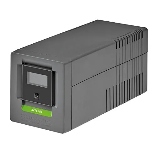 Socomec UPSSOC016 UPS NeTYS PR 1000VA, 700W, Line-interaktives, sinusförmiges Ausgangssignal, USB, LCD Silber