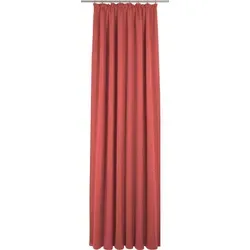 Adam Vorhang Uni Collection light (1 St), Kräuselband, blickdicht, aus 100% Bio-Baumwolle rot 145 cm x 245 cm