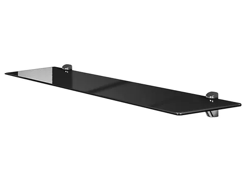 einfachgutemoebel Waschtisch-Set Glasregal aus Sicherheitsglas ESG schwarz 80cm - Stylisches 80cm Wandregal aus robustem ESG-Sicherheitsglas, ideal für Bad, Küche oder Wohnzimmer. Mit abgerundeten Kanten und in 8 Farben erhältlich, bietet es eine elegante Ablagefläche und einfache Montage.