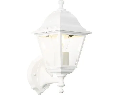 Außenwandleuchte stehend 1-flammig 31x14 cm weiß
