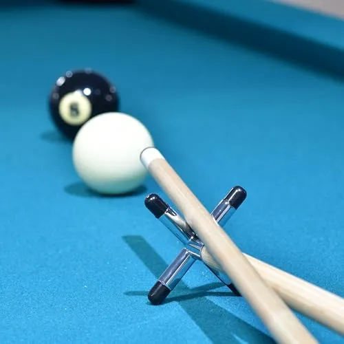 Winsport Queuebrücke, Profi Spielhilfe Chrom Kreuz für Billard und Snooker, Aufsatz mit Gleitmulden zur präzisen Stellung des Queues, Alugewinde zum Aufschrauben auf Brückenqueue