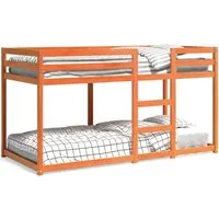 vidaXL Etagenbett aus massivem Kiefernholz mit Rausfallschutz - Robustes Etagenbett 90x200cm aus massivem Kiefernholz, ideal für Kinderzimmer. Mit praktischem Rausfallschutz und einfacher Leiter für sicheres Ein- und Aussteigen.
