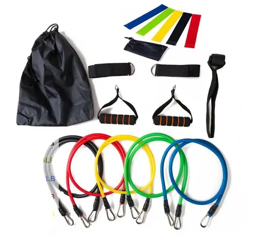 Sport-Knight® Kraftbänder Trainingsbänder Spezial-Set, 5 verschiedene Stärken, mit Tragetasche