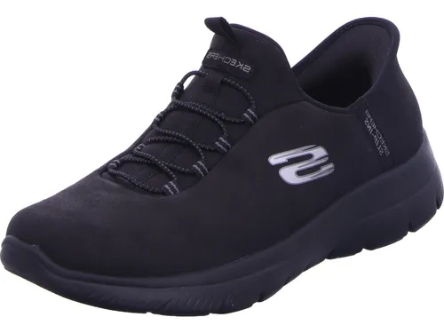 Skechers Damen Gipfel Sneaker, Black White Car, 39 EU - Damen-Sneaker mit Hands Free Slip-ins für müheloses Anziehen und Heel Pillow für sicheren Halt. Genießen Sie den Komfort der Skechers Air-Cooled Memory Foam Einlegesohle.