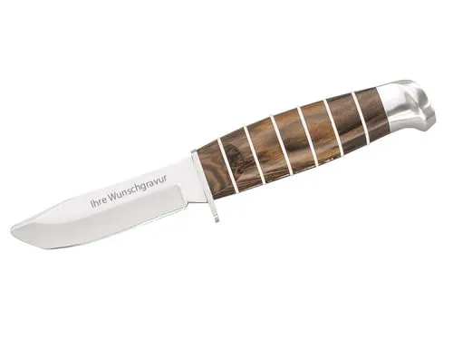 Herbertz Schnitzmesser Kindermesser mit Holzgriff und Lederscheide, abgerundete Spitze
