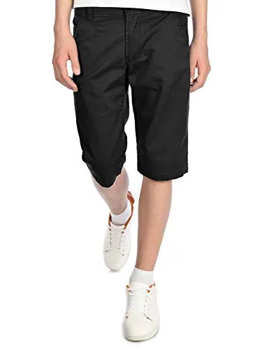 BEZLIT Kinder Kurze-Hose Jungen Chino-Shorts Capri-Shorts Bund Verstellbar Kinder-Shorts 30057 Schwarz 128