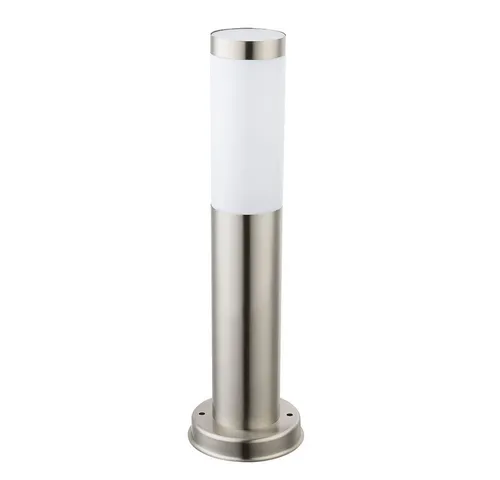GLOBO LIGHTING Außen-Stehlampe aus Edelstahl mit E27 Fassung - Elegante Stehleuchte für den Außenbereich aus robustem Edelstahl, sorgt mit ihrem opalen Lampenschirm für blendfreies Licht. IP44 Schutzklasse macht sie ideal für den Garten.