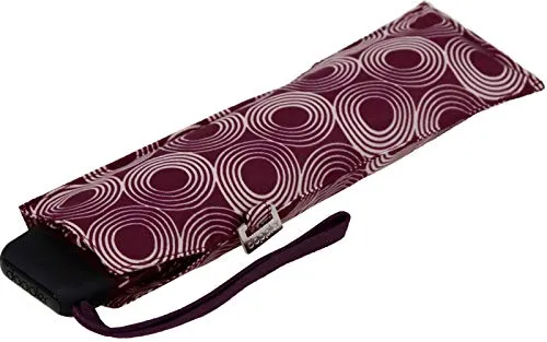 Doppler Taschenschirm Carbonsteel Slim Glow Bordeaux - Taschenschirm für Damen, superleicht und kompakt, ideal für unterwegs – perfekt für jedes Reisegepäck!