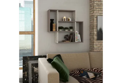Decortie Wandregal Mito, Modernes Wandregal, Schwebendes Regal, 89 x 19,6 x 80,4 cm