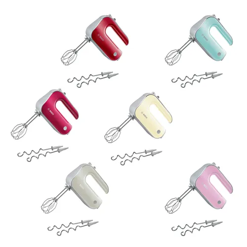 Bosch Hausgeräte MFQ4030K Handmixer - Gentle Rosa Silber, 500 W, leise und kraftvoll für optimale Backergebnisse