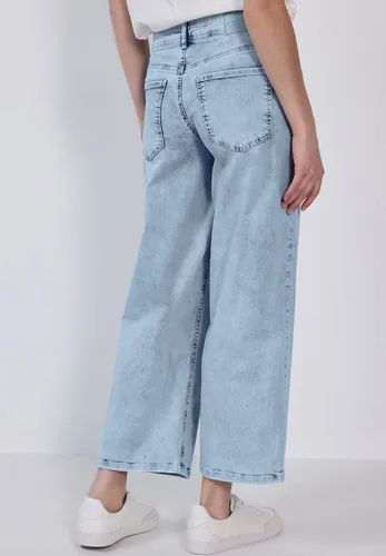 Street One Studio Damen F379089 Jeans, Authentic Bleached Wash - Jeans im Casual Fit mit Mid Waist und Wide Legs, ideal für einen lässigen Look. Der Baumwollmix mit Stretch sorgt für hohen Tragekomfort.