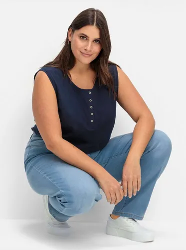 Bequeme High-Waist-Jeans mit elastischem Bund