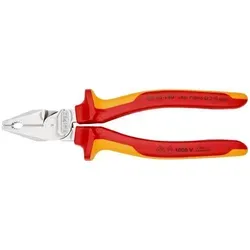 KNIPEX Kraft-Kombizange 180 mm - Zangen, VDE-geprüfte Isolierung für sicheren Einsatz in elektrischen Arbeiten und ergonomische Mehrkomponenten-Hüllen für maximalen Komfort.