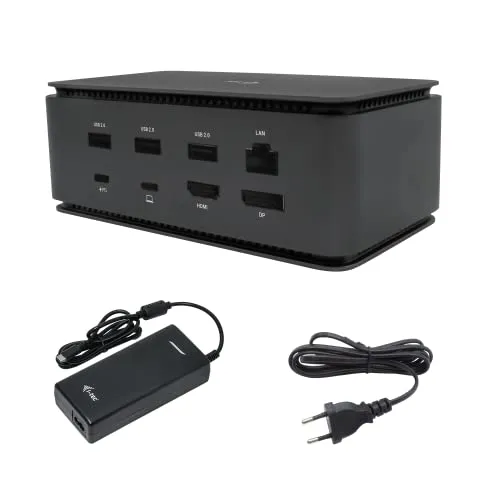 I-tec USB4 Dockingstation - Dual 4K Metal Dock, superschnelle Datenübertragung bis 8K, ideal für Grafikdesigner und Videoprofis
