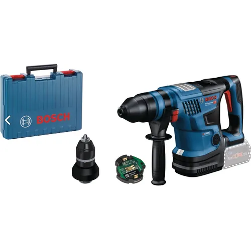 Akku-Bohrhammer GBH 18V-34 CF, solo - Bohrmaschinen mit Sanftanlauf und 3 Betriebsarten für präzises Meißeln. Echtzeit Werkzeugstatus und individuelle Anpassungen per Bluetooth über die Bosch Toolbox App.
