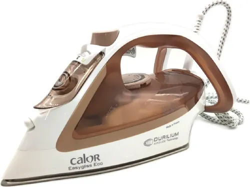 Calor Easygliss Eco Bügeleisen 2800 W - Dampfbügeleisen mit 50 g/min Dampfleistung und Dampfstoßfunktion von 240 g/min. Sparen Sie bis zu 30% Energie dank Eco-Modus und genießen Sie die langlebige Durilium Airglide Bügelsohle.
