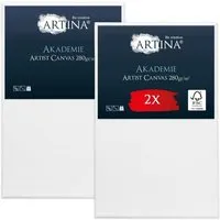 Artina Keilrahmen Leinwand Akademie 70x100cm 2er Set - Hochwertige Keilrahmen in Akademie-Qualität, 17mm dick, 2-fach weiß vorgrundiert, ideal für alle Maltechniken. Perfekte Farbaufnahme für langlebige Kunstwerke.