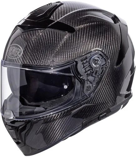 Premier Devil Carbon Integralhelm - Schwarz - XXL - Motorradhelm mit integriertem Sonnenblende, Pinlock und erweiterter 5-Jahres Garantie für zusätzlichen Schutz und Komfort.