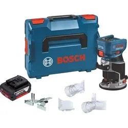 Bosch GKF 18V-8 Kantenfräse mit Akku und L-Boxx - Kantenfräse für präzise Arbeiten, akkubetrieben mit 18 V, inklusive 5,0 Ah Lithium-Ionen Akku und praktischer L-Boxx für einfachen Transport.