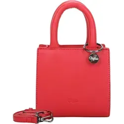 Buffalo Boxy Mini Bag Handtasche - Trendige rote 17.5 cm Umhängetasche - Stylische Handtasche in Rot mit abnehmbarem Schulterriemen, perfekt für festliche Anlässe und deinen Alltag. Geräumiges Hauptfach für Smartphone und Geldbörse.