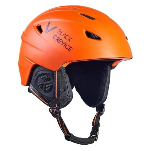 Black Crevice Erwachsene Skihelm Streif, matt orange/schwarz, M…