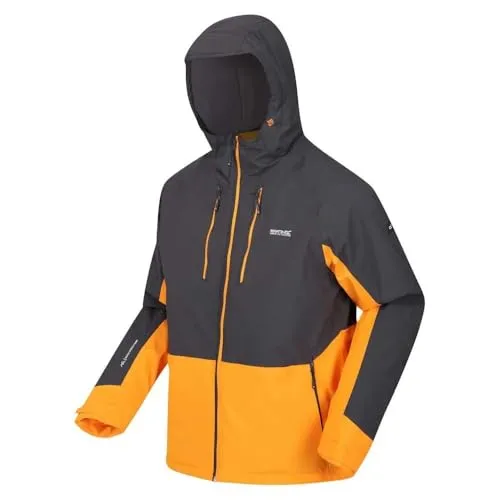 Regatta Hghtn St III Wasserdichte Herrenjacke, Ash/Orange Pepper, XL