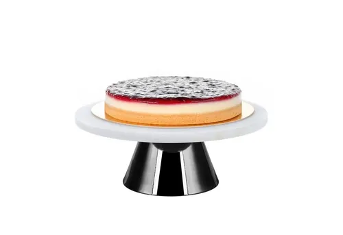 ECHTWERK stilvolle Tortenplatte aus Marmor Ø 30 cm - Tortenständer aus hochwertigem Marmor, ideal für die stilvolle Präsentation von Kuchen, Käse und Desserts. Perfekt für Hochzeiten und Partys, ein echter Blickfang auf jedem Buffet.