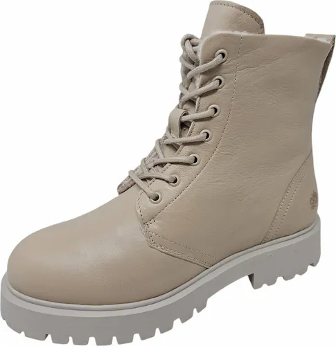 Apple of Eden Damen Schnürstiefeletten Beige 39 EU - Stylische Schnürstiefeletten in Beige mit warmem Wollfutter und komfortablem Blockabsatz. Perfekt für den täglichen Einsatz und modische Akzente.