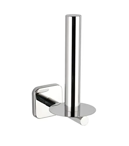 Wenko Toilettenpapierhalter Mezzano - Eleganter Metall Toilettenpapierhalter für das Badezimmer, mit kompakten Maßen von 7.5x18.5x12.5 cm für platzsparende Nutzung.