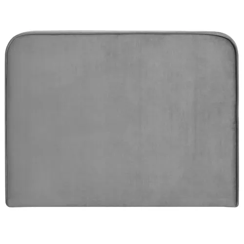 IDIMEX Kopfteil LUNAR 90cm grau - Headboard mit Wandbefestigung, Bettkopfteil für Boxspringbetten, weicher Samt, Bettkopfteil modern