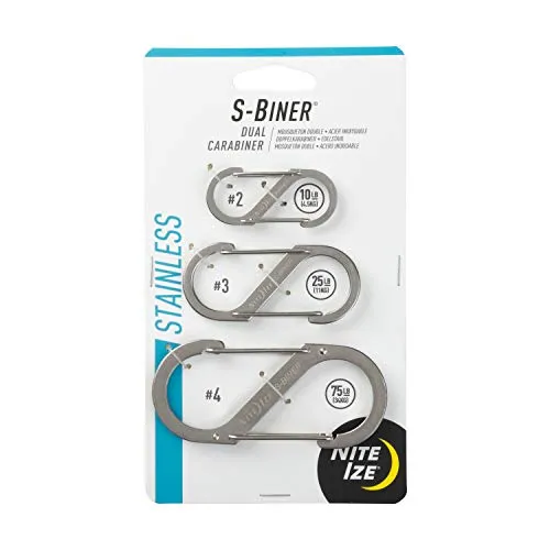 Nite IZE S-Biner Stahl Gr. 2,3,4 Silber in silber von Nite Ize