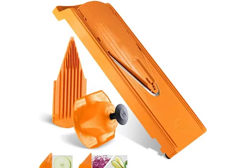 Börner Gemüsehobel V3 (Basis Set) - V-Hobel für präzise Schnittstärken - Gemüsehobel für schnelles und sicheres Schneiden von Obst und Gemüse in drei Dicken. Mit Sicherheitsfruchthalter und rutschfesten Gummifüßen für optimale Standfestigkeit.