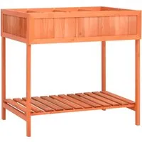 vidaXL Kräuter Pflanzgefäß 80x60x80 cm aus Massivholz Tanne - Garten-Zubehör: Stabil und langlebig, ideal für die Anpflanzung von bis zu 8 Kräutern, mit zusätzlichem Stauraum für Gartenzubehör und einfacher Erntehöhe.