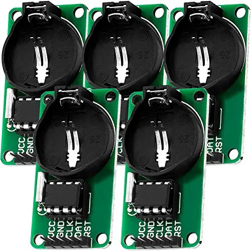 AZDelivery 5 x DS1302 Serial Real Time Clock RTC Echtzeituhr Clock Modul kompatibel mit Arduino und Raspberry PI inklusive E-Book!