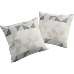 Wirth Dekokissen Berlare, 2er Set Kissenhülle grau 40x60 cm