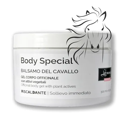 Pferdebalsam Wärmend Extra Stark für Muskeln & Gelenke | 500 ml Massagegel für Rückenverspannungen, Muskelkater & Gelenkschmerzen | Made in Italy | Ideal für Sport, Regeneration & Muskelentspannung